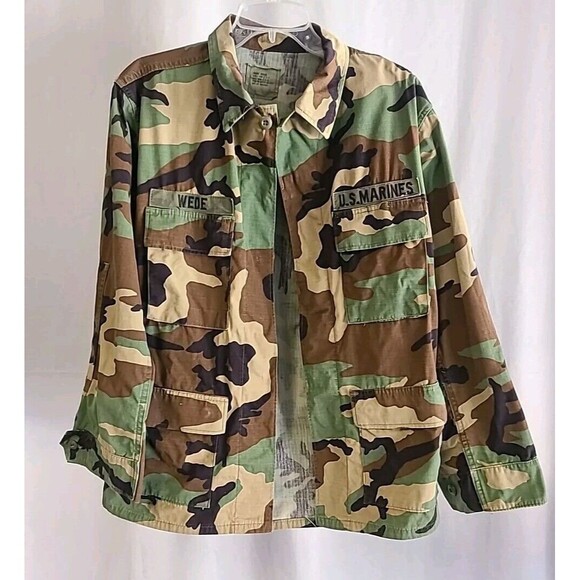 Vintage Thrifted US Marines Jungle Fatigue Streetwear Retro Shirt Jacket - Picture 1 of 5